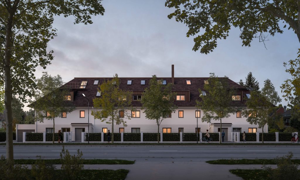 Architektur Visualisierung und 3D Rendering für Wohnbauprojekte, Wettbewerbe, Einfamilienhaus Immobilien München