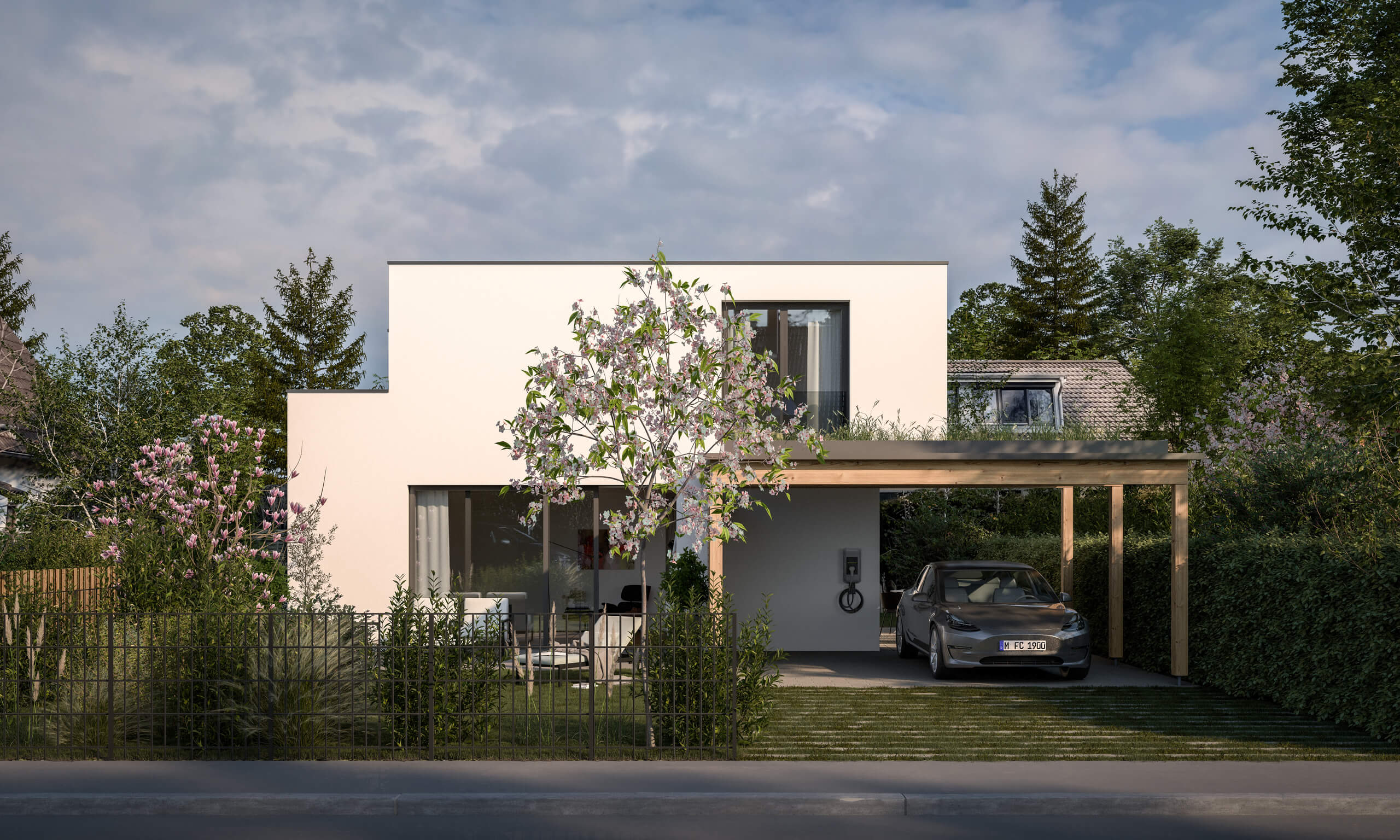 Architektur Visualisierung und 3D Rendering für Wohnbauprojekte, Wettbewerbe, Einfamilienhaus Immobilien München