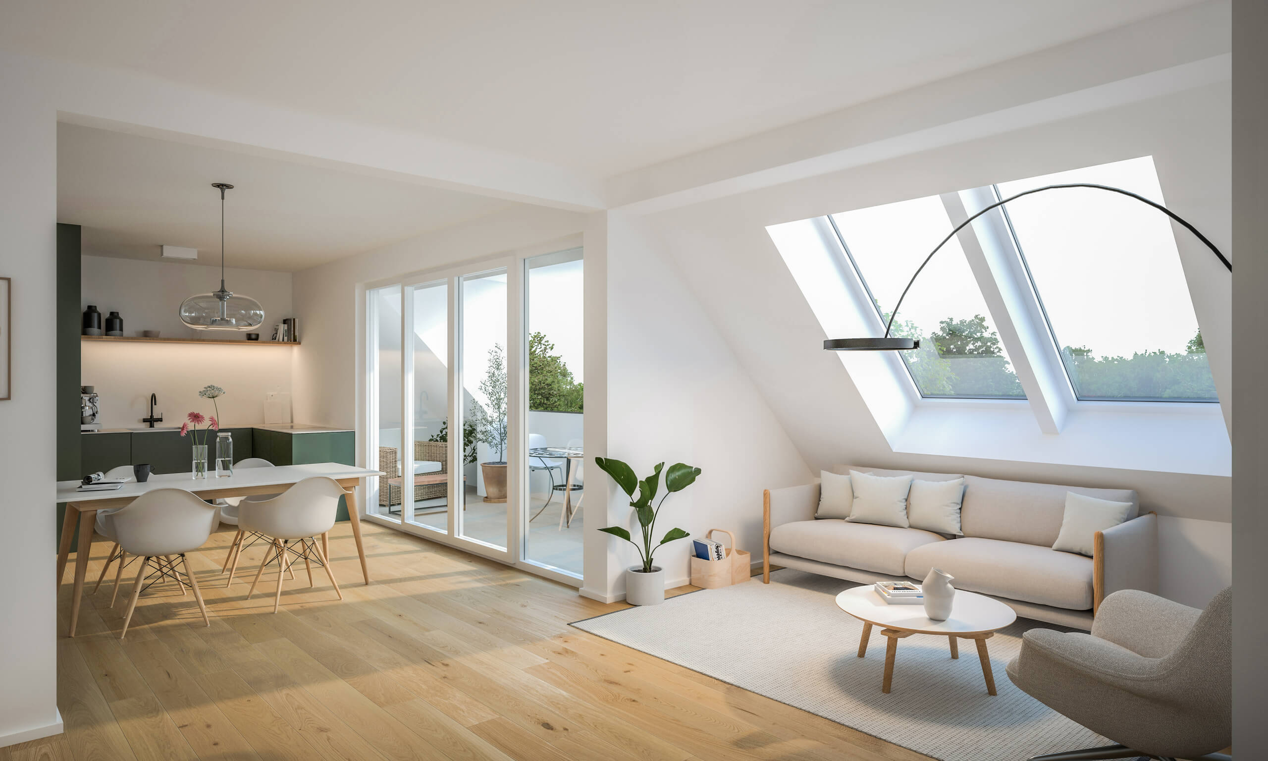Architektur Visualisierung und 3D Rendering für Wohnbauprojekte, Wettbewerbe, Einfamilienhaus Immobilien München