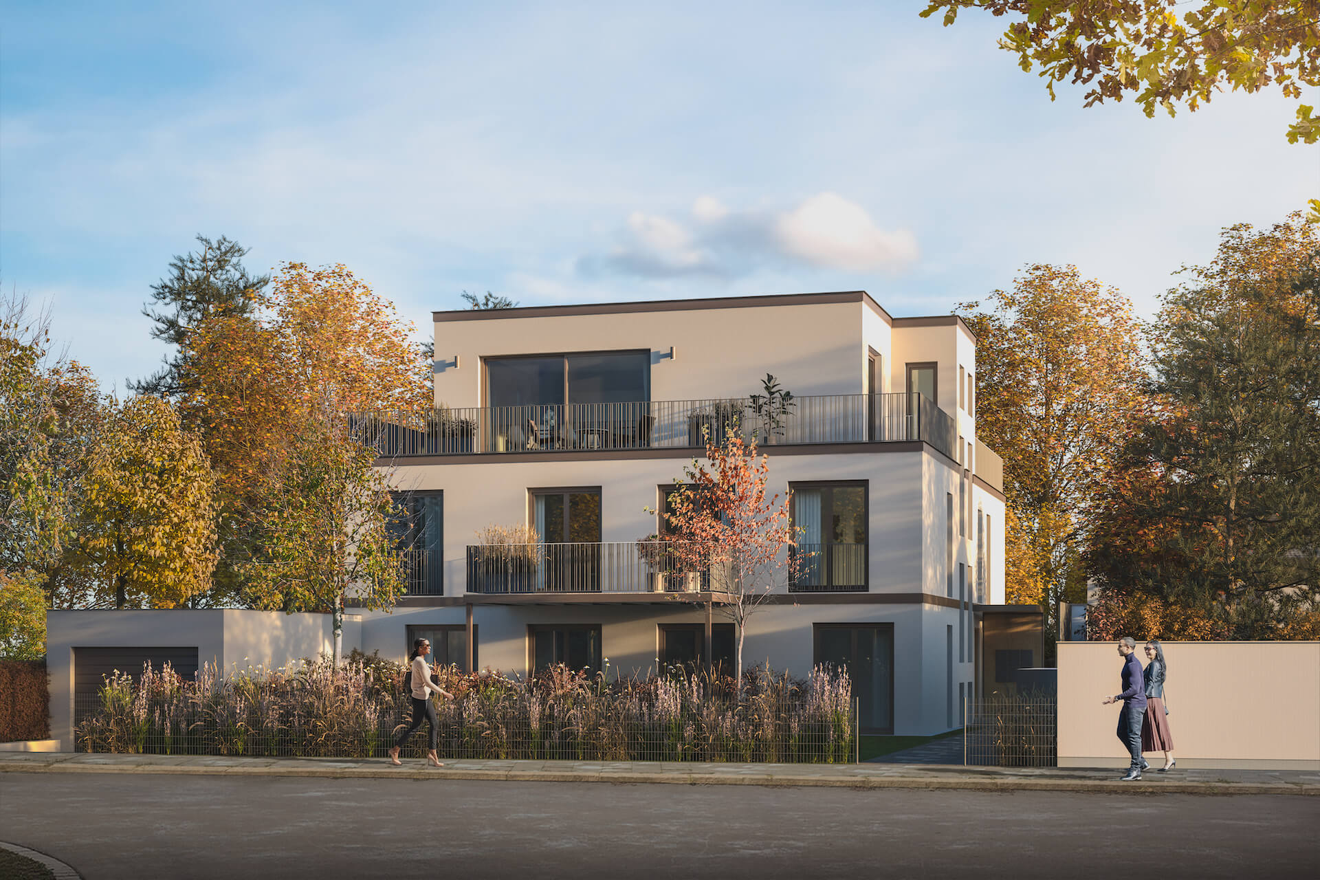 Architektur Visualiserung München Mehrfamilienhaus