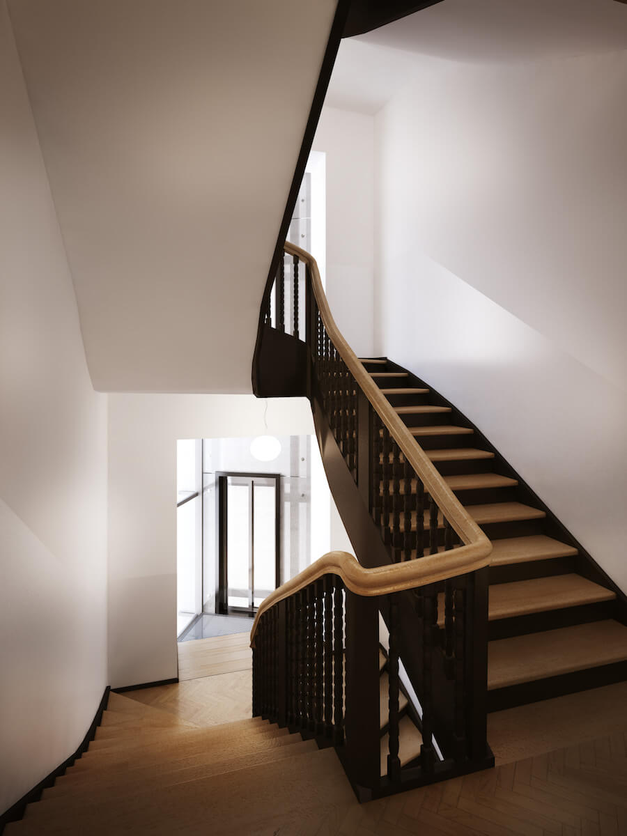 Visualisierung Treppenhaus WohnhausMünchen