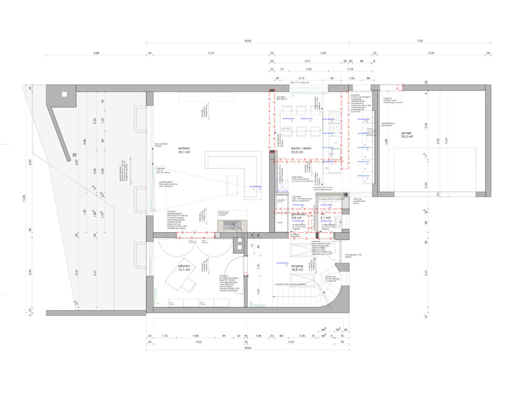 Entwurf und Visualisierung für den Umbau einer Doppelhaushälfte in Riemerling